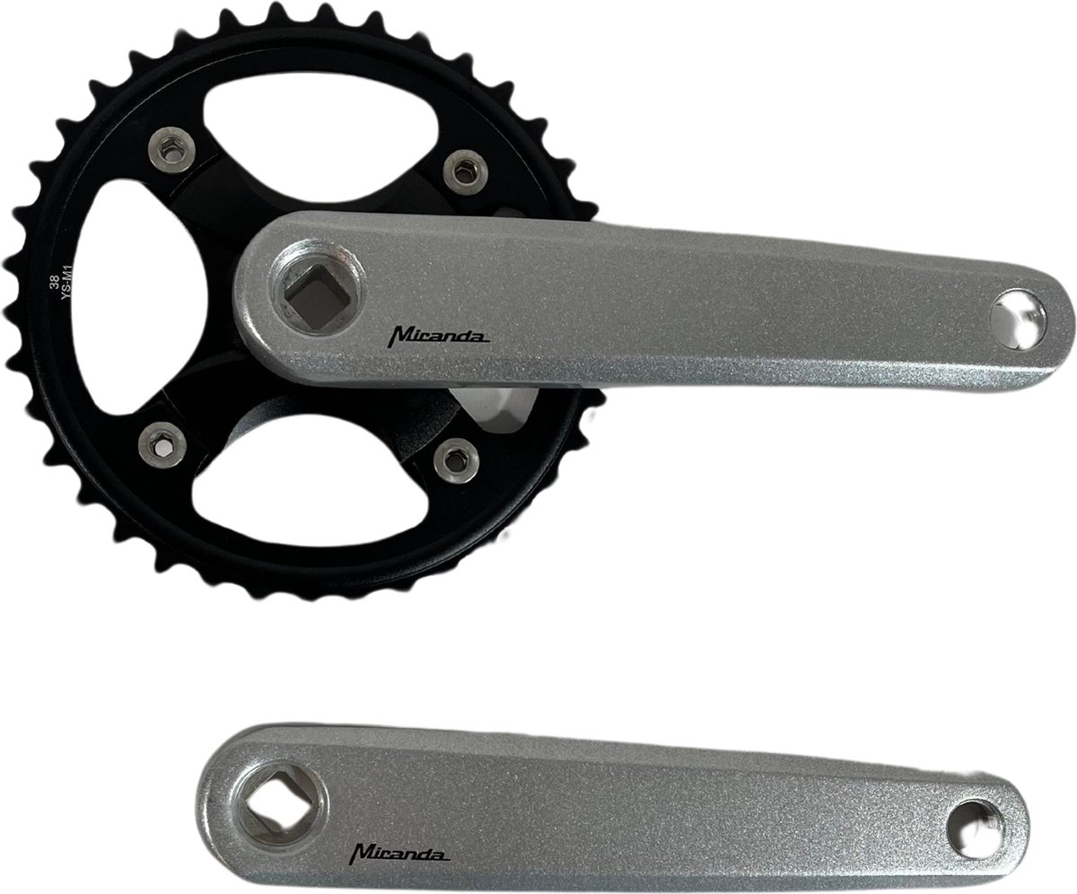 Miranda crankset Zilver - 38T - 170 mm - 104 mm - Geschikt voor Nexus