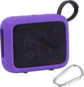 Beschermhoes geschikt voor JBL Go 4 Bluetooth Speaker - Meerdere Kleuren - Schokbestendig - Krasbestendig - Siliconen - Hoesje - Case - Bescherming - Paars