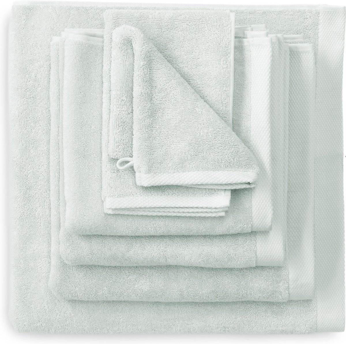 Heckettlane Premium Washandje - 16x21cm - set van 6 - 650 gm/m2 - Groen