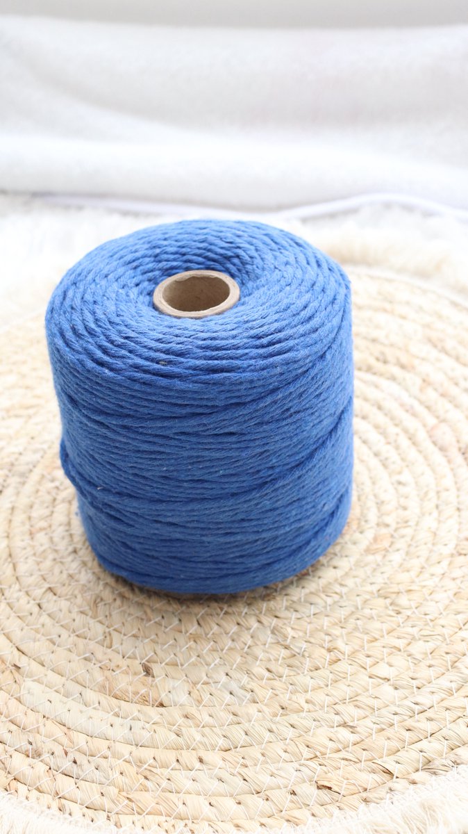 3mm x 200m Korenblauw macramé katoenen koord Macrame Touw|kleuren om mee te knutselen|Garen voor Wandkleed en Plantenhanger Zelf Maken|Dromenvanger||engel van macramé — afbeelding 6