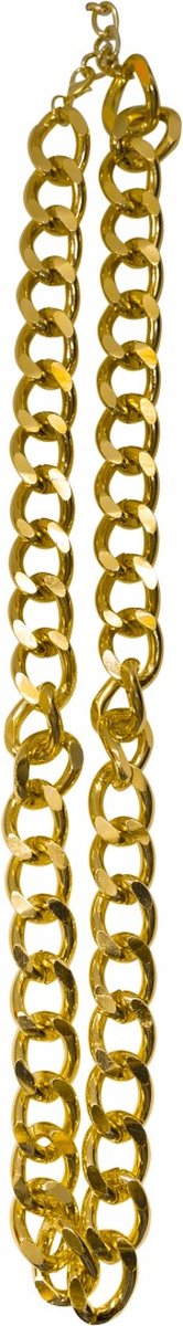Pooier schakel ketting - Goudkleurige ketting voor Hiphop en Maffia thema