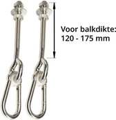 Bol.com 2 stuks B-Play Schommelhaken met Karabijnhaak M12 190 mm aanbieding