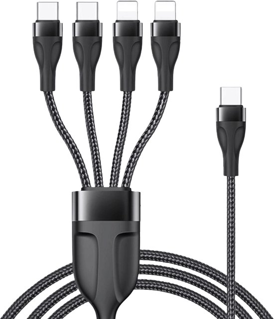 Mini Draagbare Oplader, Powerbank met Type C-kabel voor
