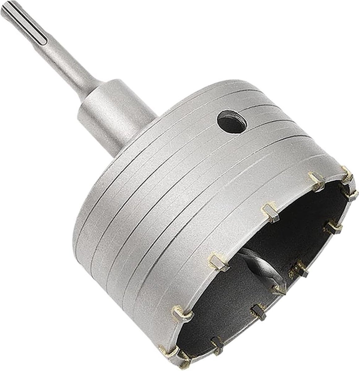 110mm Carbide Gatenzaag Boor met SDS Plus Adapter Holle Gat Cutter voor Baksteen Beton Cement Stenen Muur Tungsten Tips (100mm+110mm SDS Plus Adapter)