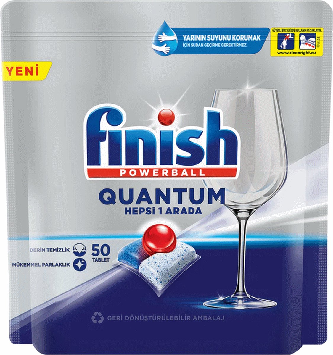 Goedkoopste Finish Powerball Quantum All in 1 Vaatwastabletten 50 Stuks