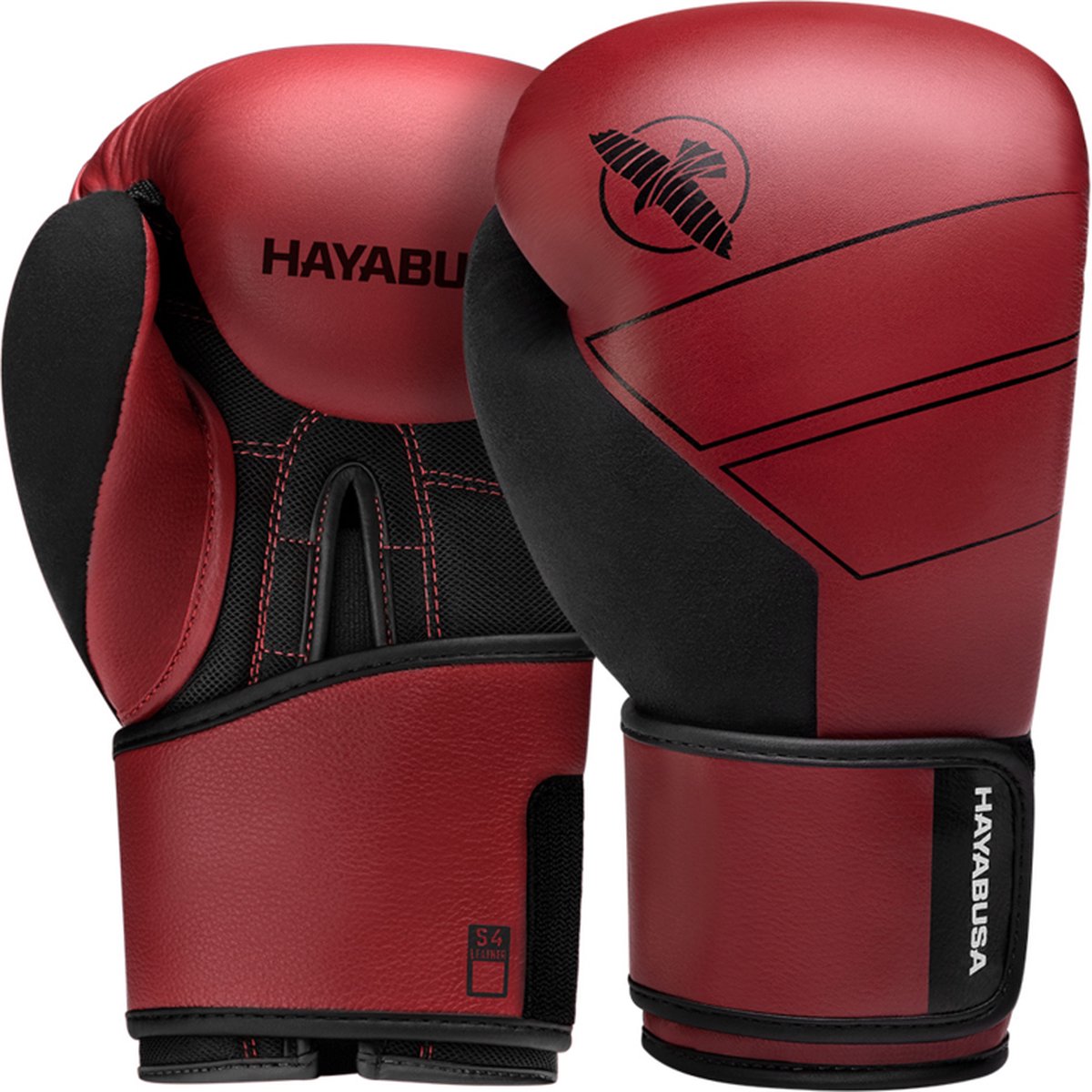 Hayabusa S4 Bokshandschoenen - Echt Leer - Rood 16 oz