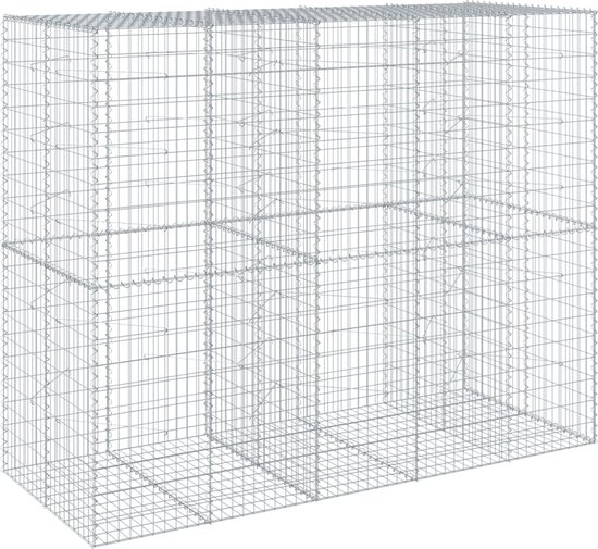 Panier à gabions vidaXL - 250 x 100 x 200 cm - Fer galvanisé