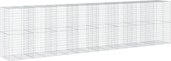 vidaXL - Gabion - 800x100x200 - cm - galvanisé - fer - argent