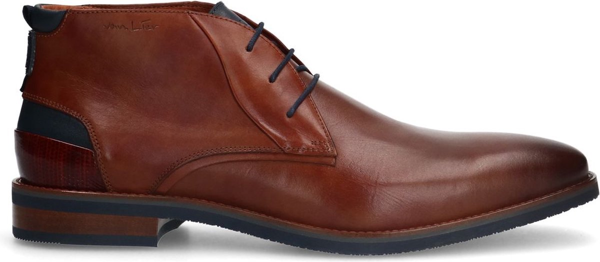Van Lier - Heren - Cognac leren veterboots - Maat 40
