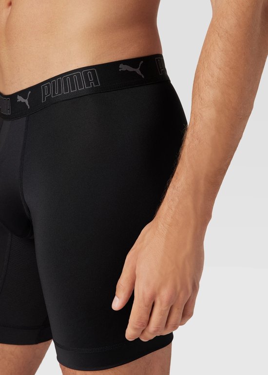 Zwarte Puma boxershort voor heren met grijze Puma-band.