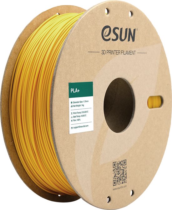 eSun PLA+ Geel - 1kg - 1.75mm - 3D printer filament