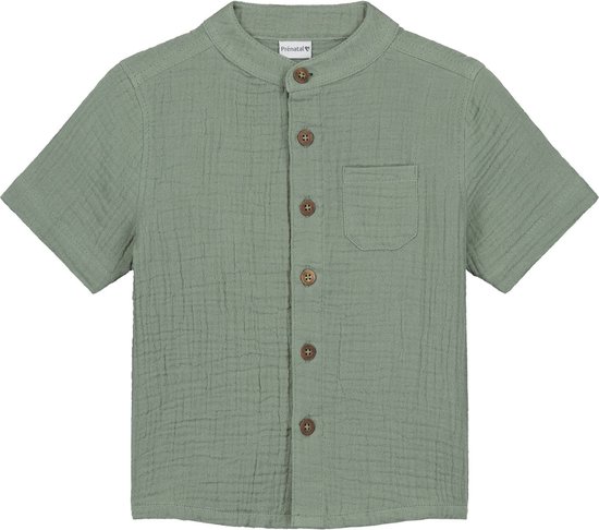 Prénatal peuter blouse - Jongens - Light Khaki Green - Maat 104