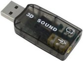 Externe USB (3D) Geluidskaart Adapter / Sound Card / Audio Kaart Dongle (Grey)