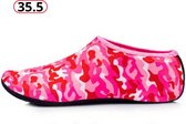 Livano Waterschoenen Voor Kinderen & Volwassenen - Aqua Shoes - Aquaschoenen - Afzwemschoenen - Zwemles Schoenen - Rood - Maat 35.5