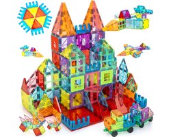 foto van GILA Magnetisch Speelgoed 120 Stuks - Magnetic Tiles - Constructie Speelgoed - Magnetische Tegels - Montessori Speelgoed