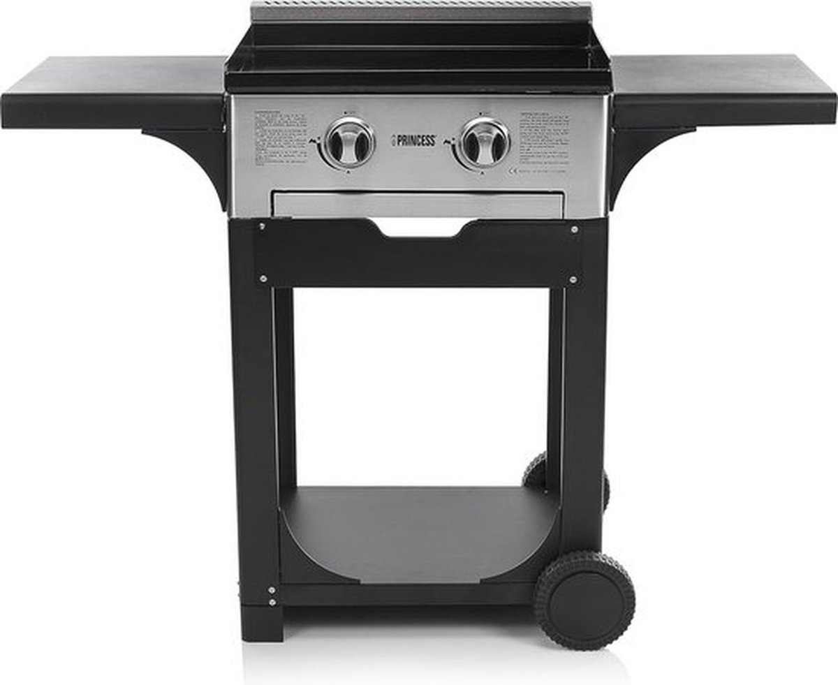 Bol.com Princess 105055 FR Gasbakplaat met Trolley RVS/Zwart aanbieding