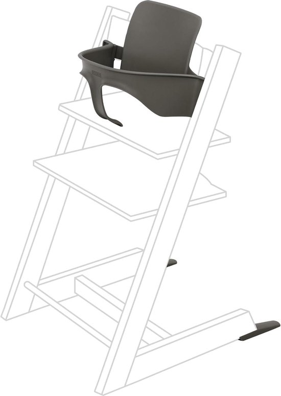 Foto: Tripp trapp baby set stokke hazy grey verander kinderstoel afneembare zitting 6 36 maanden compatibel met modellen na mei 2006