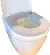 SET VAN 2 - Universele Toiletbril Hoes Grijs - Heerlijk warme & zachte Toiletbril! - WC Bril Cover - Toiletbril Hoes - Duurzaam Toiletbril - Toiletbril Cover - Warme Wc Hoes - Brilhoes - Verwarmde Toiletzitting - Wasbaar - Set van 2