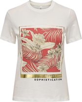 Only T-shirt Onlmolli Ss Reg Tee Cs Jrs 15333192 Cloud Dancer/sophistica Dames Maat - L