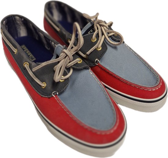 SPERRY BOOTSHOE-RED/BLEU/NAVY-CANVAS-SIZE 41