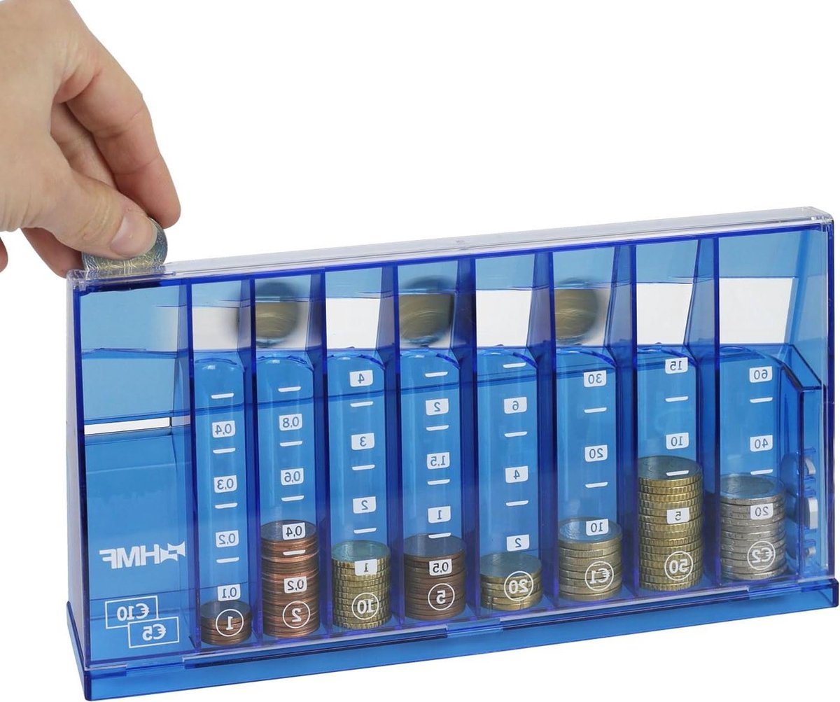 Muntensorteerder Euro spaarpot Blauw HMF 4710-05 240 x 50 x 120 cm