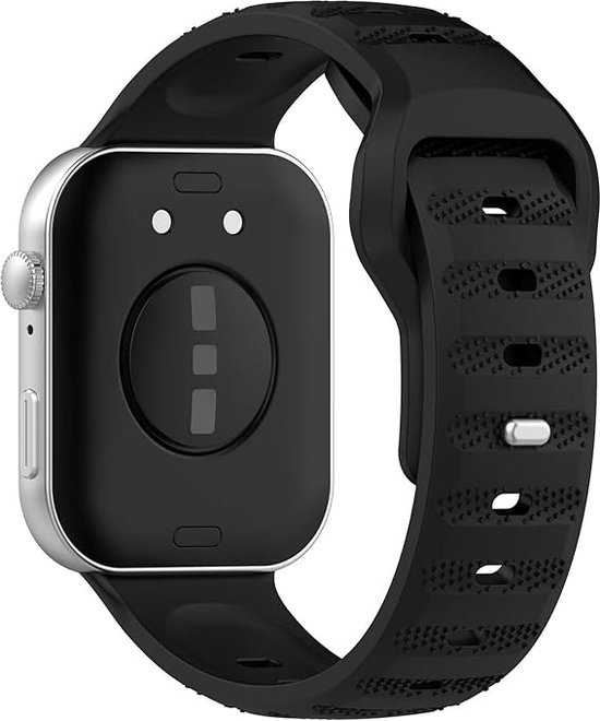 Bracelet en silicone Strap-it Plein air avec fermeture à pression - adapté à Huawei Watch Fit 3 (noir)