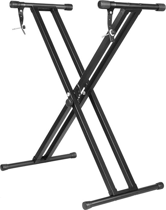 Keyboard Standaard, montage vrij, stabiel , verstelbaar ,dubbel X-frame statief voor Keyboards - zwart — foto 1