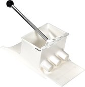 Krokettenmaker – Krokettemaker Machine – Krokettenpers 3 kroketten in 1x - Krokettenmachine Met 24 mm Diameter – Wit – 26.5 x 20 cm