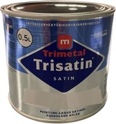 Trimetal Trisatin - Solventgedragen zijdeglanslak perfecte afwerking - Wit - 0.50 L
