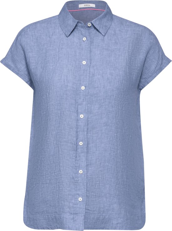 Blouse femme CECIL en lin chambray Blouse femme bleu chambray