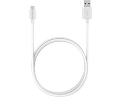 Micro USB naar USB A Kabel Wit - 2 meter - Oplaadkabel voor Huawei MediaPad T5 (10.1" 2018) / MediaPad T3 (10" 2017) / MediaPad M5 Lite (8" 2019) / MatePad T8 (8" 2020)