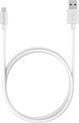 Witte Phonillico micro-USB naar USB-A kabel, 2 meter lang, opgerold.