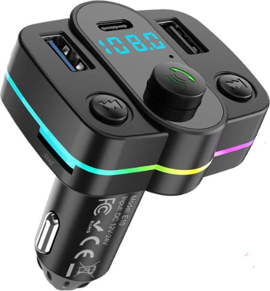 iStag - 2024 X8 Bluetooth FM Transmitter BLUETOOTH MUZIEK STREAMEN 2x USB laden + Handsfree bellen | USB lader | Car Charger | Audio | Carkit| Display | Handsfree Bellen | USB Oplader | MP3 Speler | Bluetooth