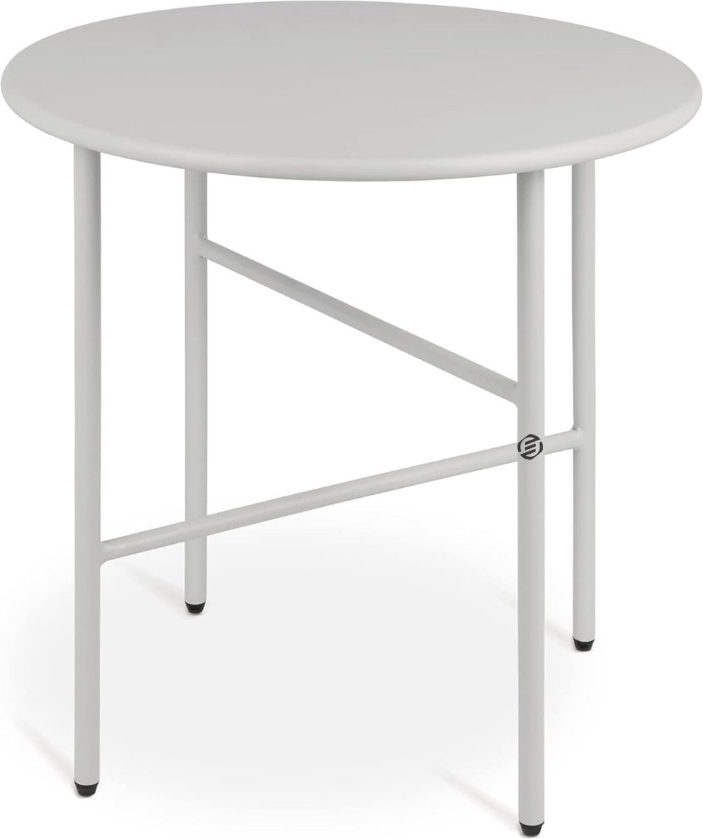 Equivera Bijzettafel Buiten - Bijzettafel Tuin - Salontafel Buiten - Salontafel Tuin - Koffietafel Buiten - Voor Binnen en Buiten - Must Have Voor Jouw Tuin! Lichtgrijs