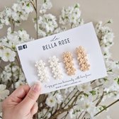 Setje Haarspeldjes Bloemetjes - Alligator - Haarclips - Haaraccessoires - Haarclipjes - La Bella Rose