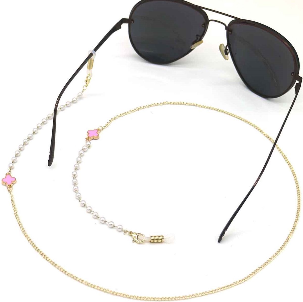 Cordon Porte-lunettes Pour Femme - Collier En Simili Cuir, Longueur Réglable, Pratique Pour Lunettes De Vue Ou Soleil - 2