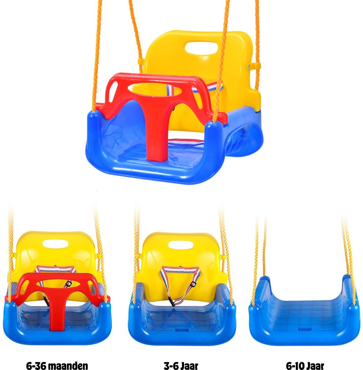 JAXY Babyschommel - Baby Schommel Buiten en Binnen - Meegroei Schommel - Schommelzitje, Peuterschommel & Kinderschommel — afbeelding 2