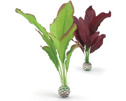 Zijde Plant Set M groen - paars voor biOrb aquariums