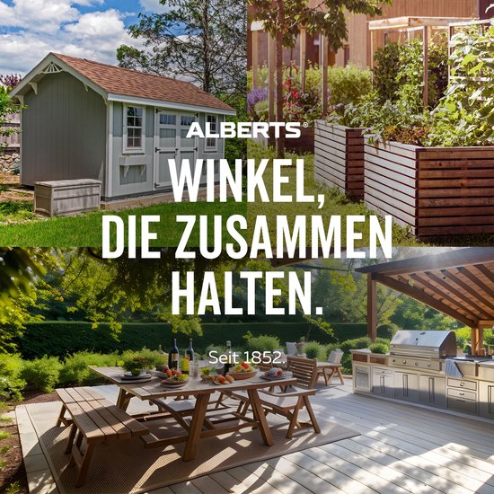 Alberts 10x Connecteur d'angle d'angle Connecteur plat Coin de Meubles 200x200x30mm