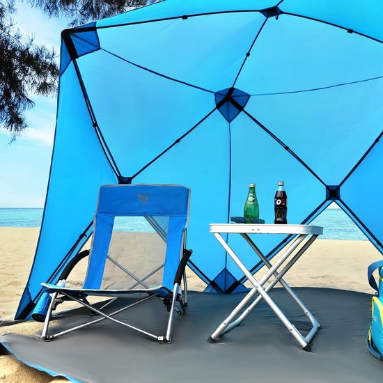TIMBER RIDGE Chaise De Plage Pliable Portable - Fauteuil Camping Léger Avec Sac De Transport, Bleu