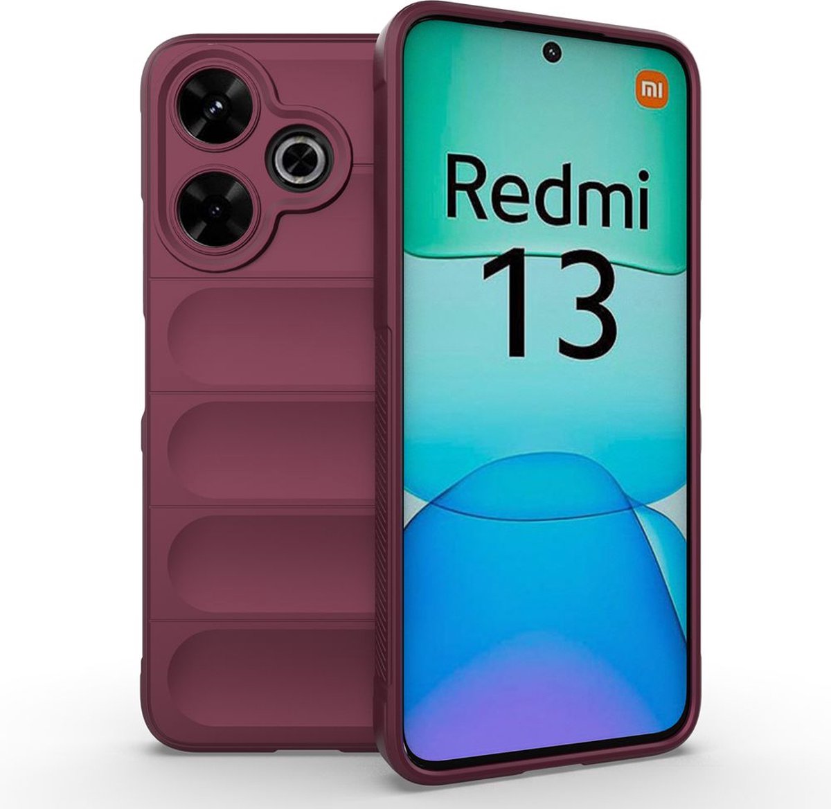 MobyDefend Hoesje - Geschikt voor Xiaomi Redmi 13 4G - TPU Gripcase - Paars