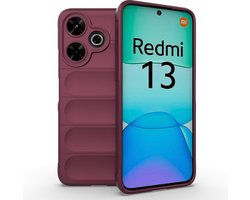 MobyDefend Hoesje - Geschikt voor Xiaomi Redmi 13 4G - TPU Gripcase - Paars