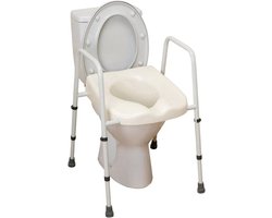 Toiletverhoger NRS Healthcare M66625 Mowbray toiletbril en frame Lite - standaard breedte - voorgemonteerd Toiletverhoger
