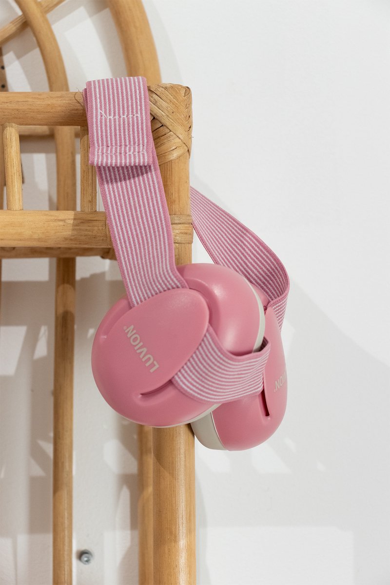 LUVION® Baby Gehoorbeschermer - Premium gehoorbescherming voor je baby - tot 3 jaar - Dusty Pink – foto 4