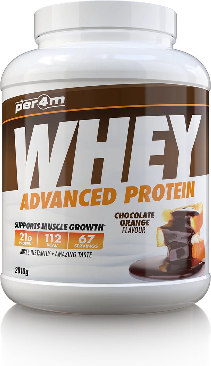 Goedkoopste Per4m - Advanced Whey Protein - Chocolate Orange - Proteine poeder - Eiwit shake - Eiwitpoeder - 2.01kg - Whey Protein - Eiwitshakes - Whey Proteine - Protein - Proteine - Proteine Shake - Shake - Fitness - Krachttraining - Gym