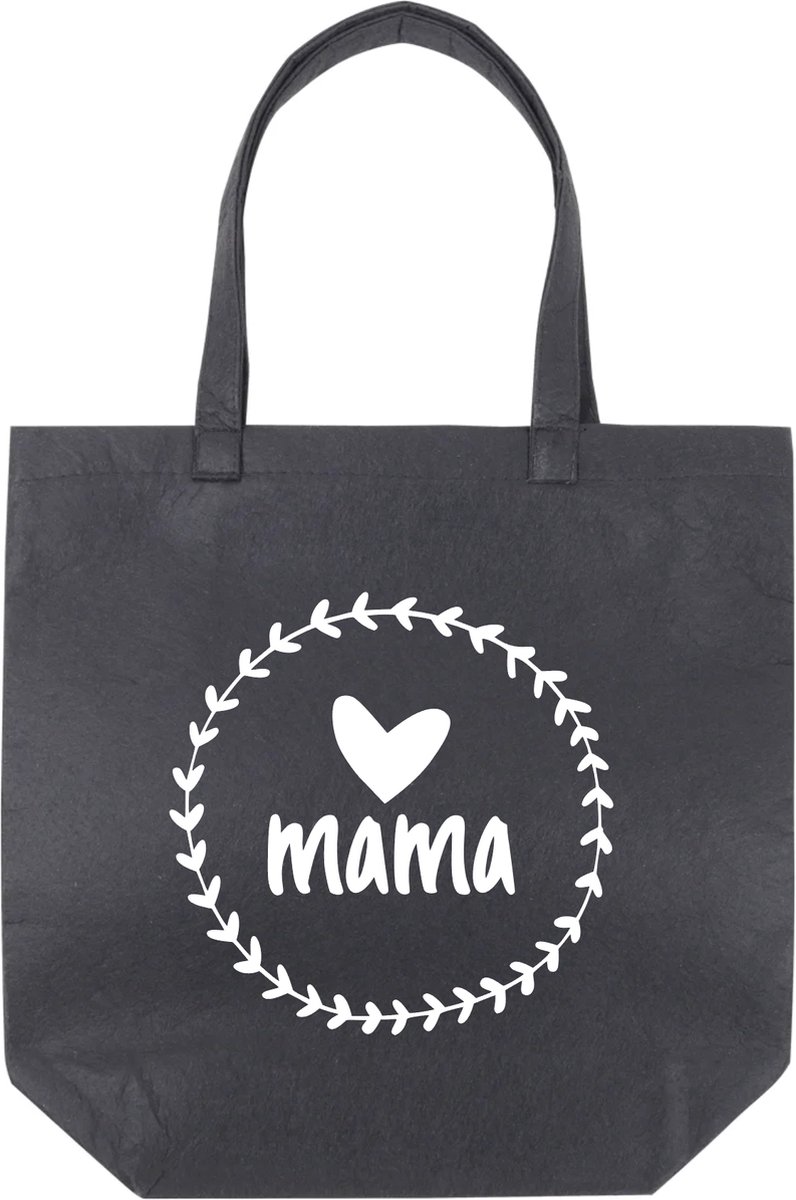 Voor Een FanTAStische Mama - Zwarte Vilten Tas A3 - Cadeautje Voor Mama - Shopper Van Vilt - Zwarte Vilten Tas Met Hengsels A3 Formaat