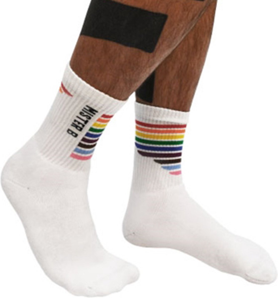 Mister B Pride Crew Sokken - Wit - Maat 42/46