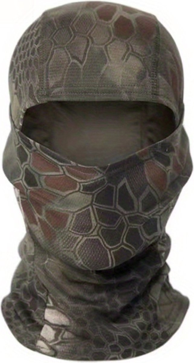 Nivard Winter Masker Balaclava Ski Mask Ski Masker Bivakmuts Full Face Mask Slangenhuid Groen