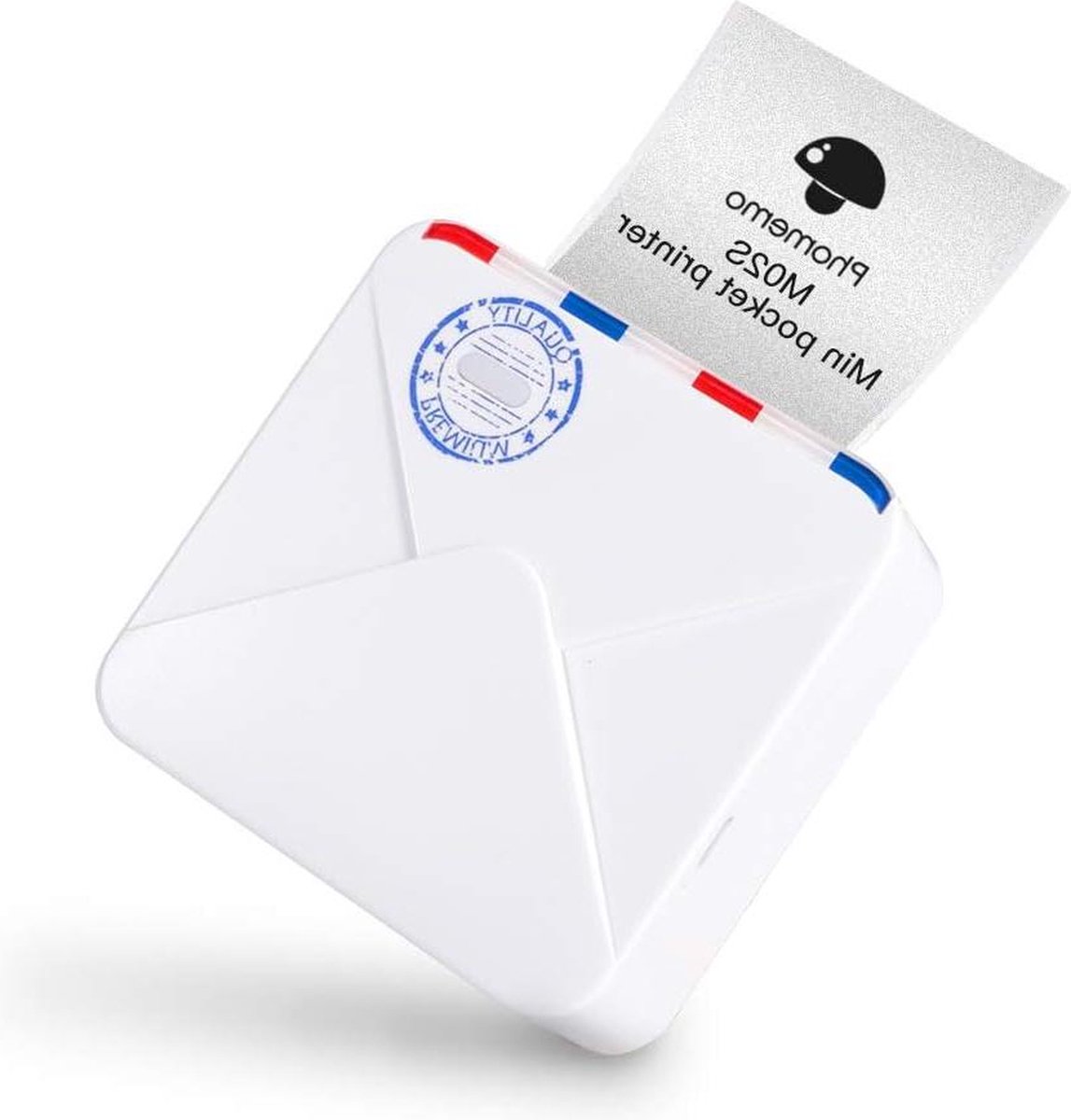 Phomemo M02S mini Bluetooth printer - draadloze thermische printer voor kinderen - doe-het-zelf studio en notities - compatibel met smartphones - wit mini printer