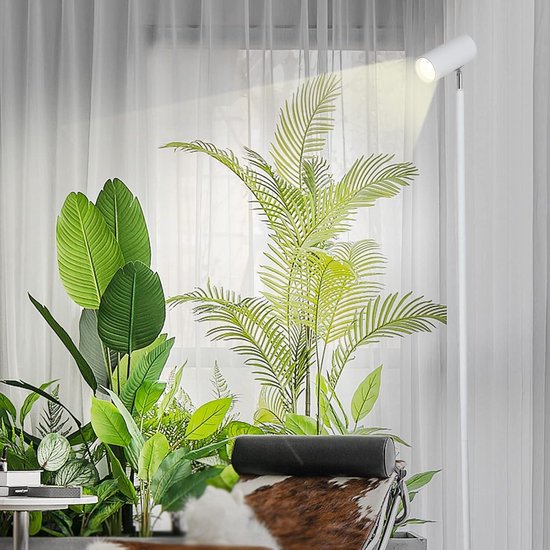 URing Pflanzenlampe LED Vollspektrum Stehend, Pflanzenlicht 20W Höhenverstellbares Wachstumslampe Große Pflanzenleuchte 9 Helligkeit COB Grow Light mit Zeitschaltuhr 3/9/12 Std für Zimmerpflanzen